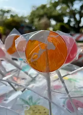 Orange Cream Flavored Lollipop